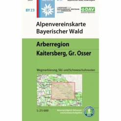 DAV BY23 BAYERISCHER WALD, ARBERREGION, KAITERSBERG, OSSER - Wanderkarte
