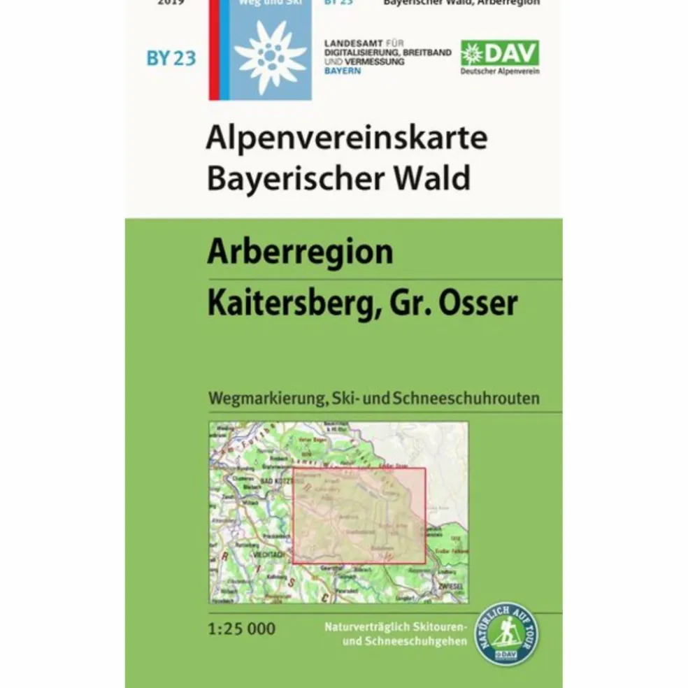DAV BY23 BAYERISCHER WALD, ARBERREGION, KAITERSBERG, OSSER - Wanderkarte