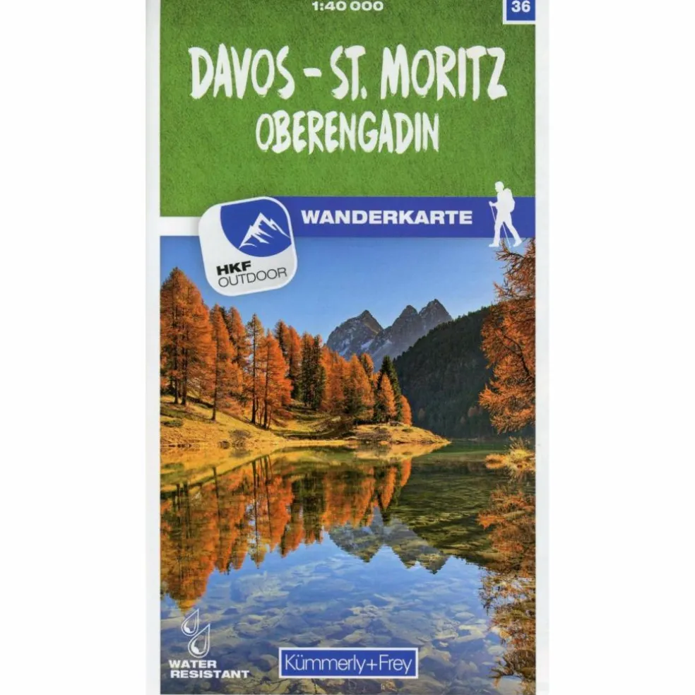 DAVOS - ST. MORITZ / OBERENGADIN 36 WANDERKARTE 1:40 000 MAT - Wanderkarte