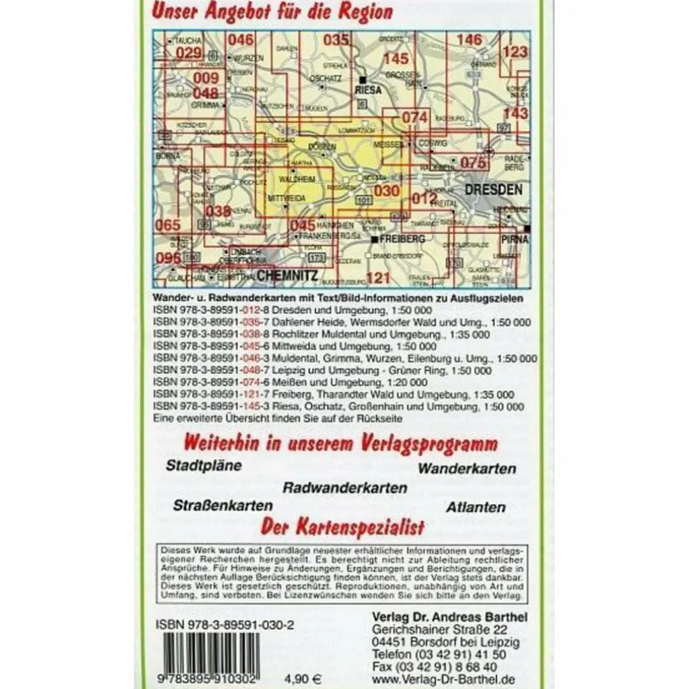 DÖBELN, NOSSEN, TRIEBISCHTAL UND UMGEBUN - Wanderkarte