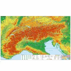 DER ALPENRAUM MIT WEITWANDER- UND RADFERNWEGEN - Wand Karte