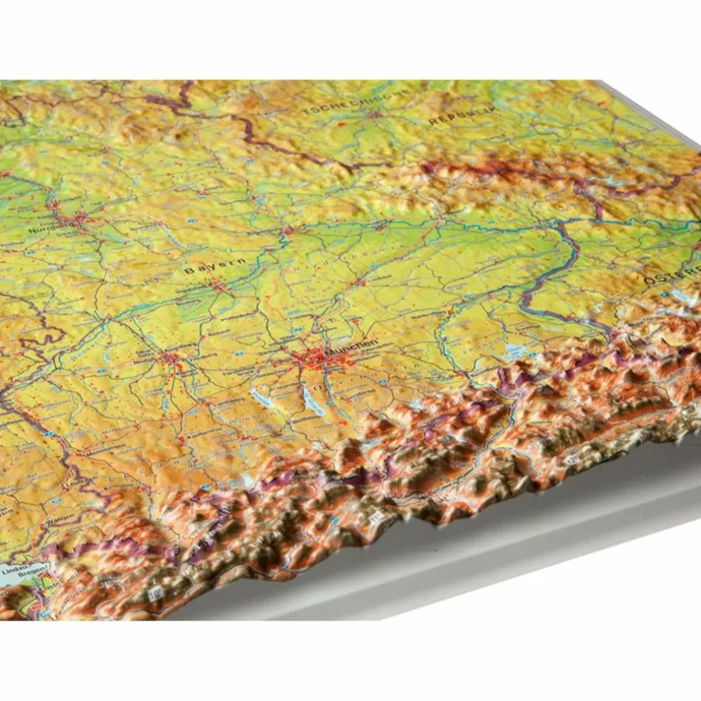 DEUTSCHLAND 1 : 1 200 000 MIT ALUMINIUM - Wand Karte