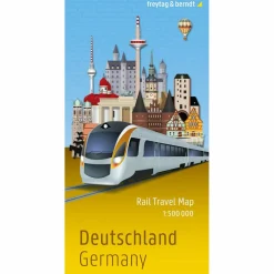 DEUTSCHLAND, RAIL TRAVEL MAP 1:500.000, FREYTAG & BERNDT - Karte
