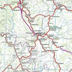 DEUTSCHLAND, RAIL TRAVEL MAP 1:500.000, FREYTAG & BERNDT - Karte