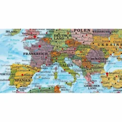 DIE WELT DEUTSCH POSTER 1 : 40.000.000. - Weltkarte