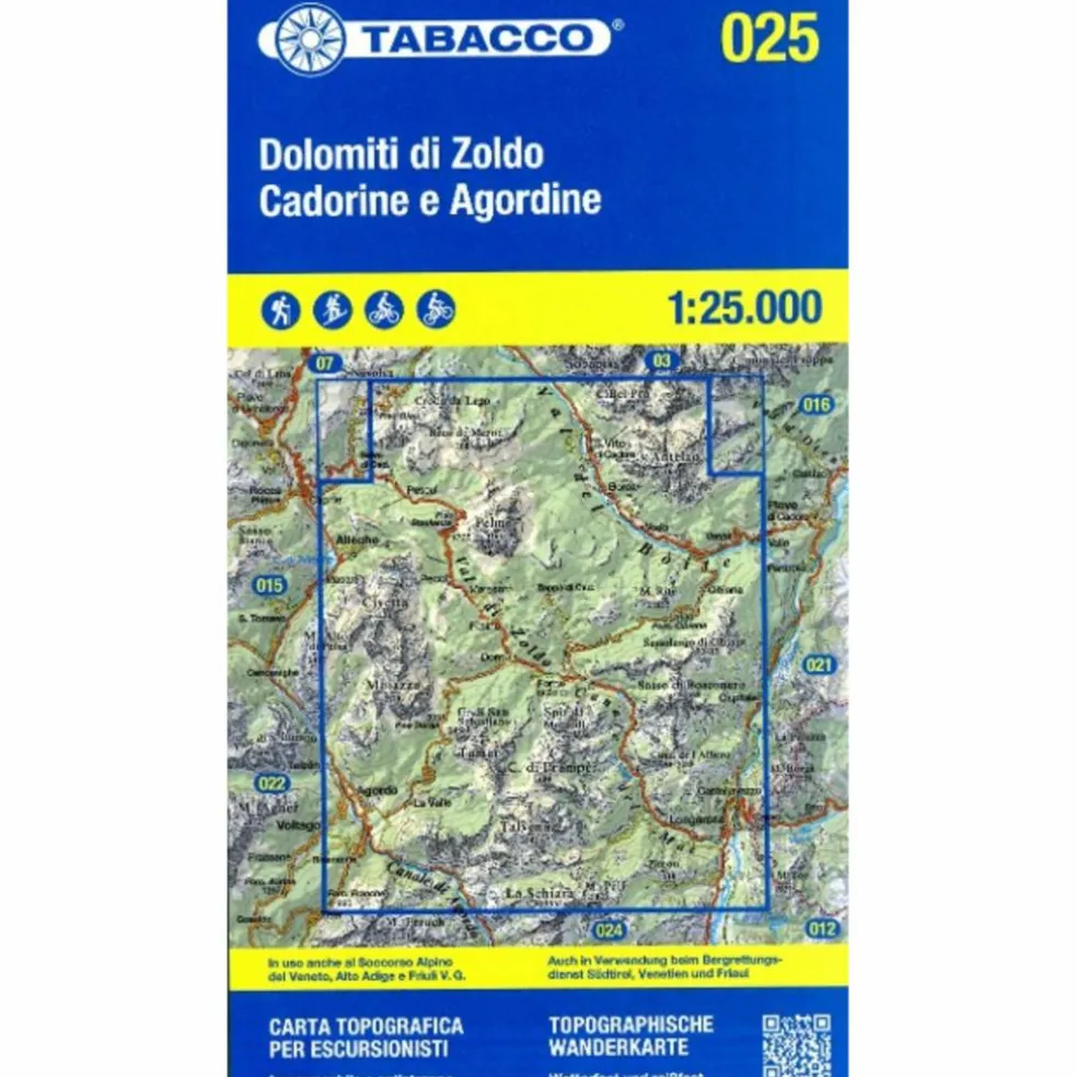 DOLOMITI ZOLDO CADORINE E AGORDINE 1:25 000 - Wanderkarte