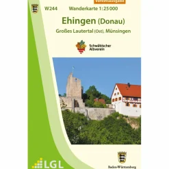 EHINGEN (DONAU) - GROßES LAUTERTAL (OST), MÜNSINGEN - Wanderkarte