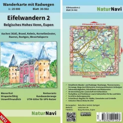 EIFELWANDERN 2 - BELGISCHES HOHES VENN, EUPEN 1 : 25 000 - Wanderkarte