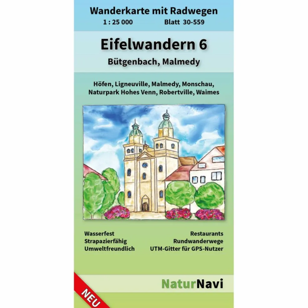 EIFELWANDERN 6 - BÜTGENBACH, MALMEDY - Wanderkarte