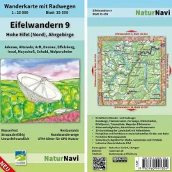 EIFELWANDERN 9 - HOHE EIFEL (NORD), AHRGEBIRGE 1 : 25 000 - Wanderkarte