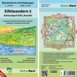 EIFELWANDERN 3 - NATIONALPARK EIFEL, RUREIFEL 1 : 25 000 - Wanderkarte