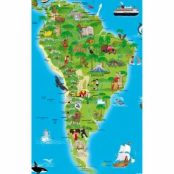 ERLEBNIS ILLUSTRIERTE WELTKARTE PLANOKARTE - Karte