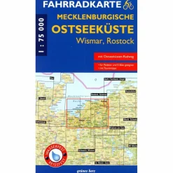 FAHRRADKARTE MECKLENBURGISCHE OSTSEEKÜSTE WISMAR - ROSTOCK