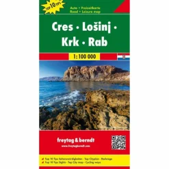 F+B CRES - LOSINJ - KRK - RAB - Straßenkarte