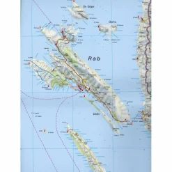 F+B CRES - LOSINJ - KRK - RAB - Straßenkarte