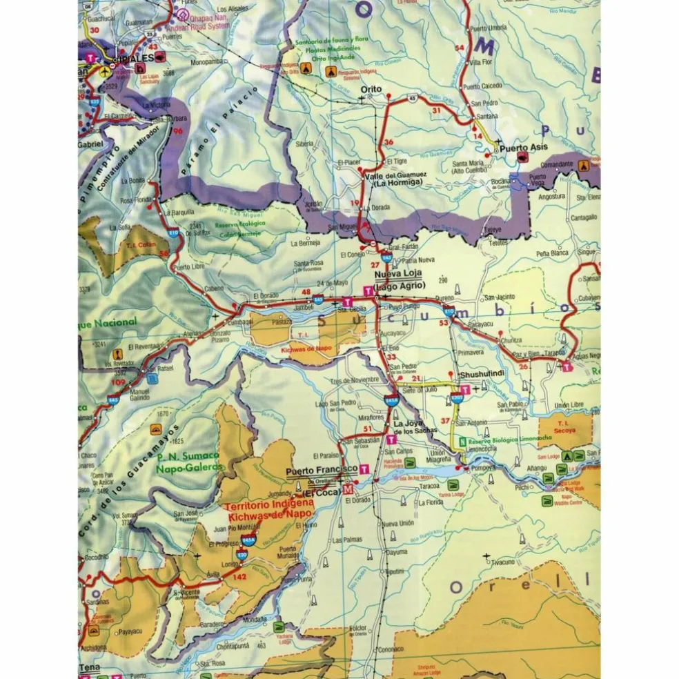 F+B ECUADOR/GALAPAGOS 1:600T/1:800T - Straßenkarte