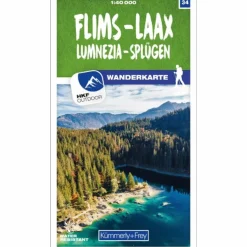 FLIMS - LAAX LUMNEZIA - SPLÜGEN 34 WANDERKARTE 1:40 000 MATT