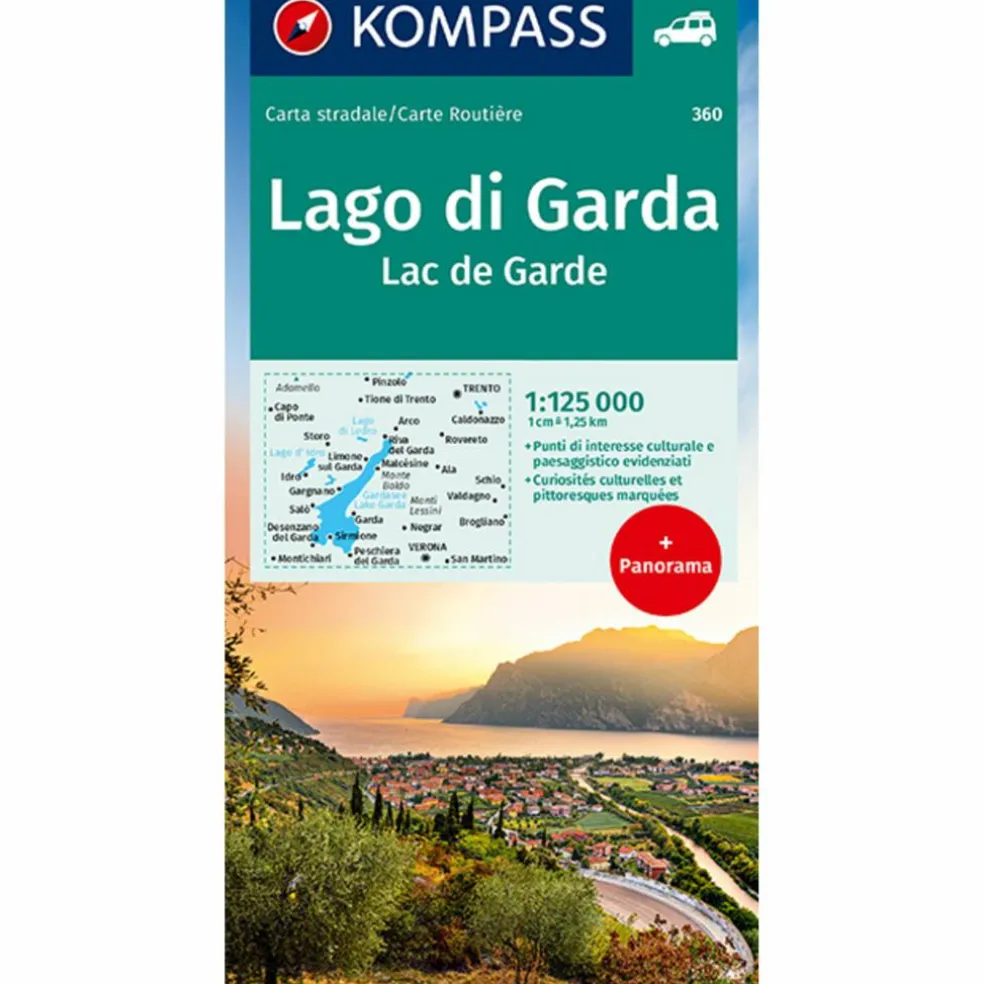 GARDASEE - LAGO DI GARDA 1:125.000 - Straßenkarte
