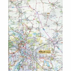 HALLE ( SAALE) UND UMGEBUNG 1 : 50 000. - Wanderkarte