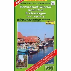HANSESTADT WISMAR, INSEL POEL, BOLTENHAG - Wanderkarte