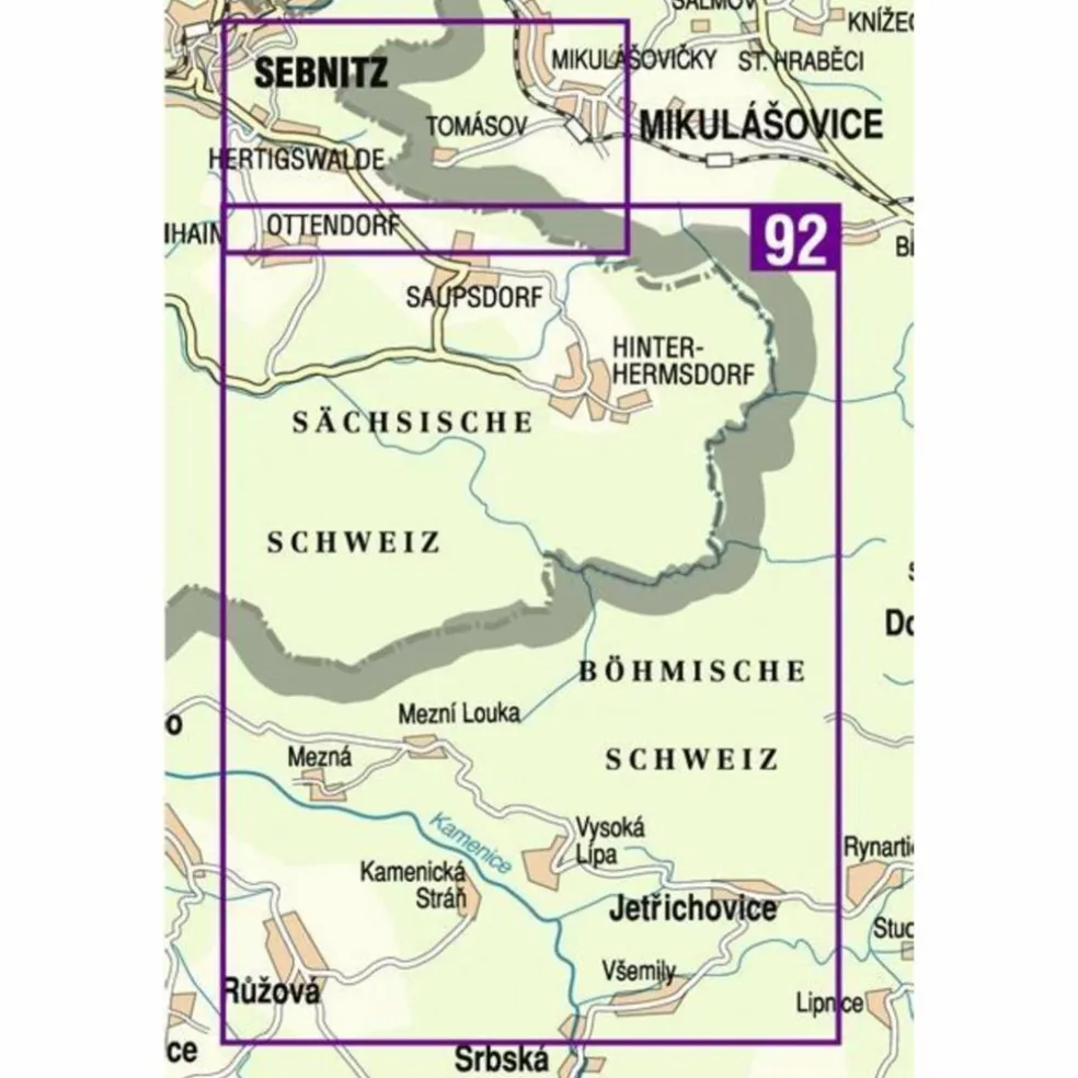 HINTERE SÄCHSISCHE SCHWEIZ BLATT 2 - Wanderkarte