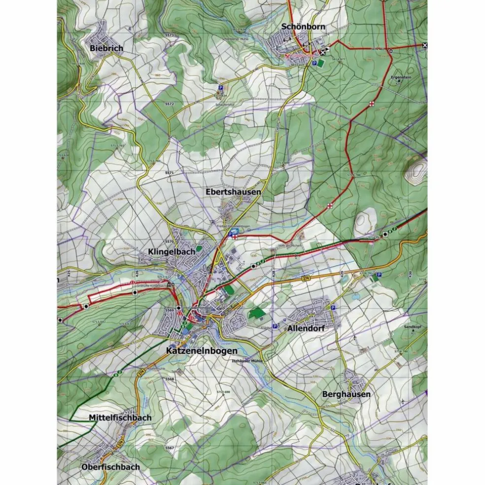 HINTERTAUNUS WEST 1:25.000, BLATT 43-5 - Wanderkarte