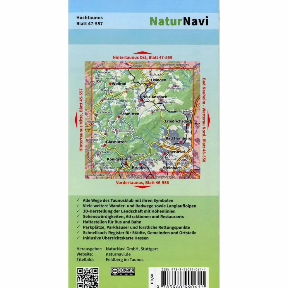 HOCHTAUNUS 1:25.000, BLATT 47-557 - Wanderkarte