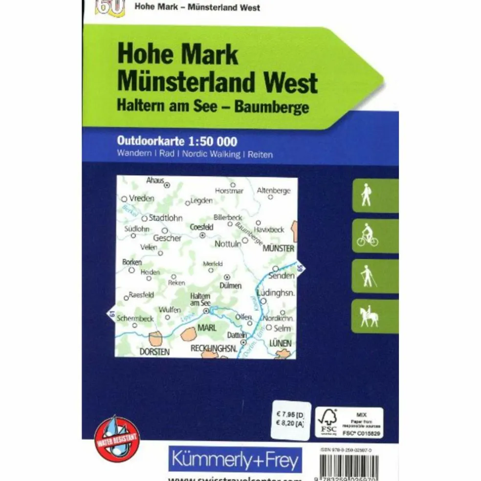 HOHE MARK - MÜNSTERLAND WEST NR. 60 OUTDOORKARTE DEUTSCHLAND - Karte