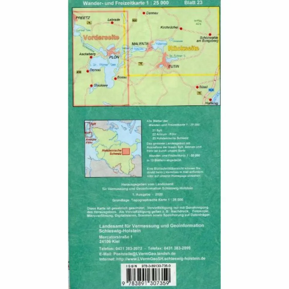 HOLSTEINISCHE SCHWEIZ 1 : 25 000 - Wanderkarte