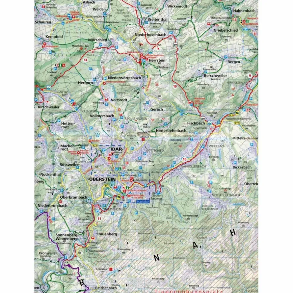 HUNSRÜCK - OBERE NAHE 1 : 70 000 - Fahrradkarte
