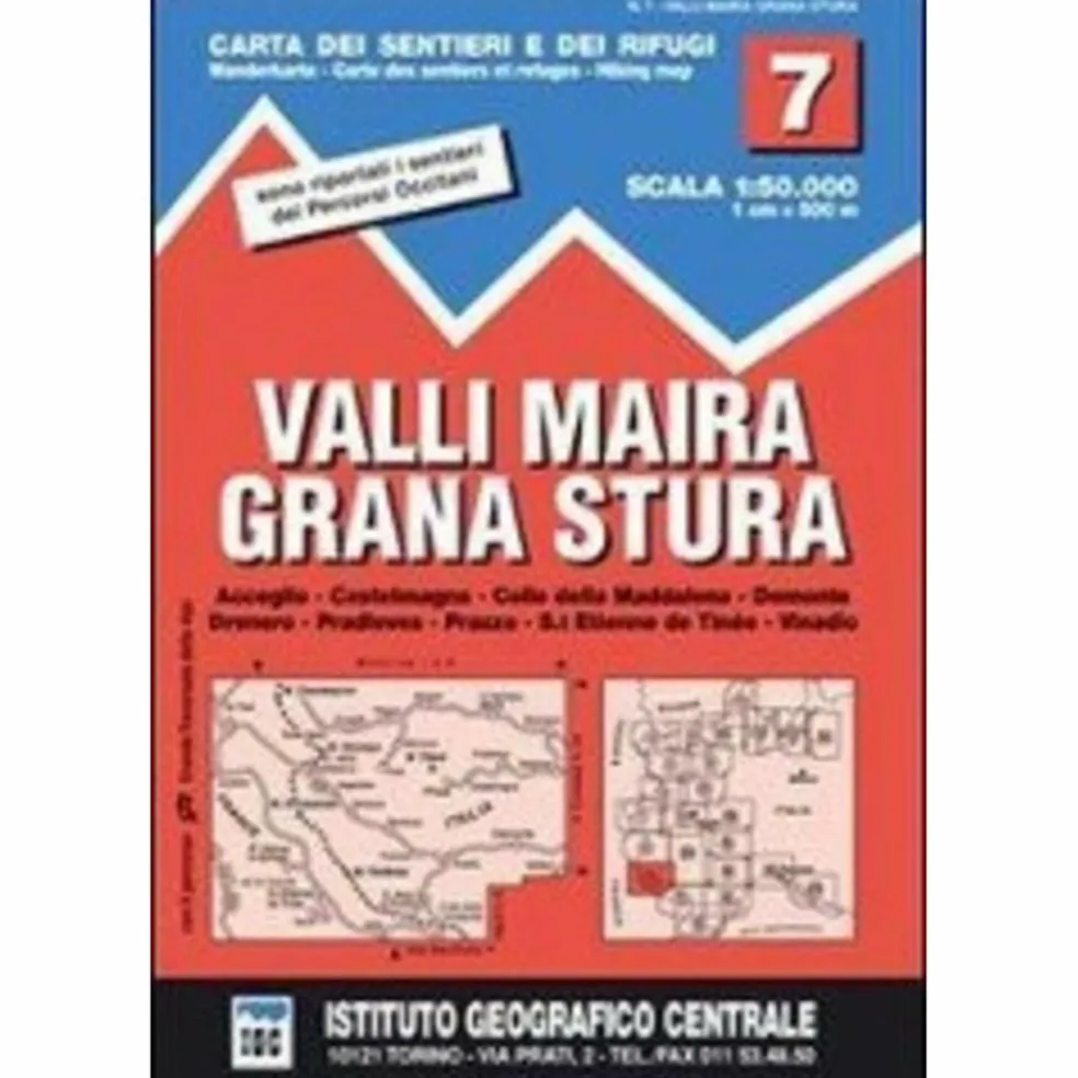 IGC ITALIEN WK 7 VALLI MAIRA GRANA STURA - Wanderkarte