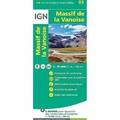 IGN 75 000 TOURISTISCHE WANDERKARTE 03 MASSIF DE LA VANOISE