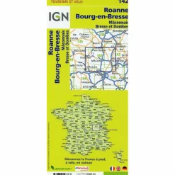 IGN 142 ROANNE MÂCON 1:100 000 - Karte