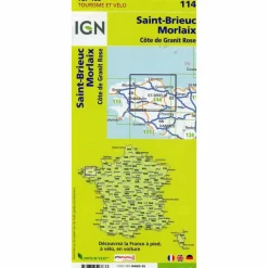 IGN 114 SAINT-BRIEUC MORLAIX 1:100 000 - Straßenkarte