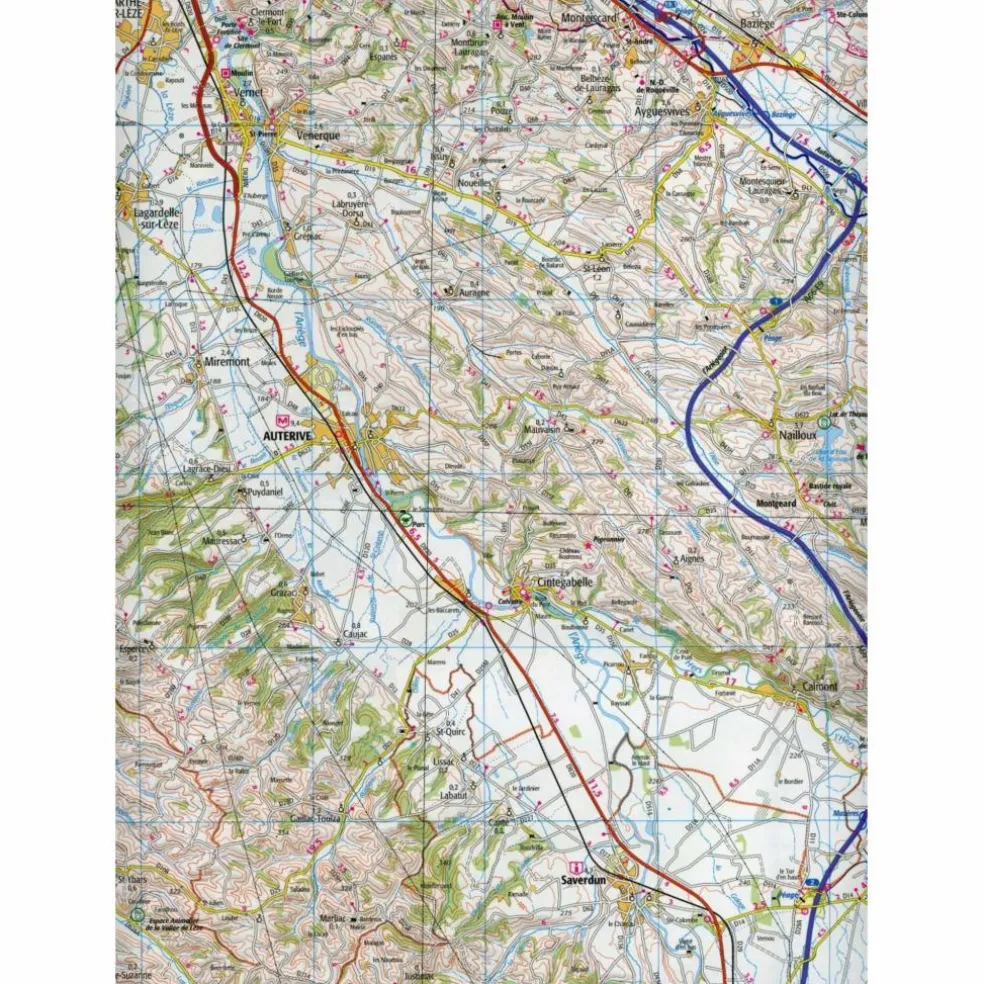 IGN 168 TOULOUSE PAMIERS 1:100 000 - Wanderkarte