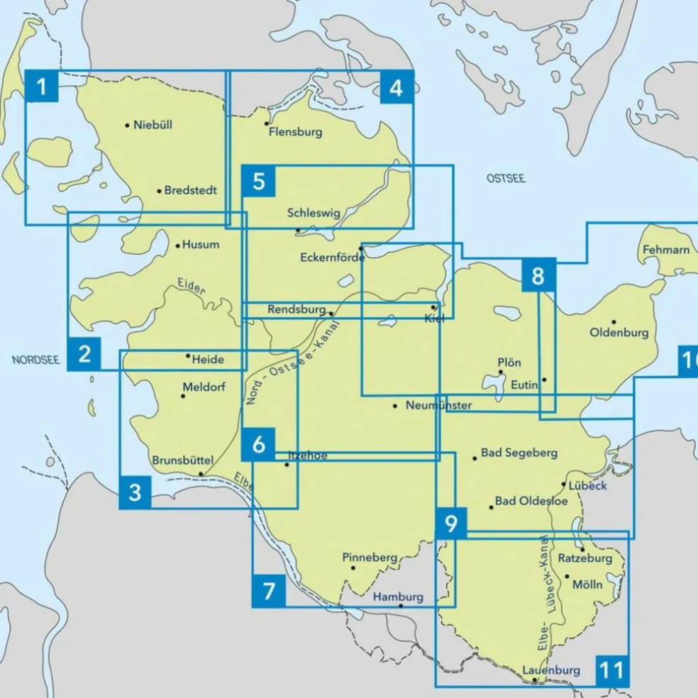 ITZEHOE - PINNEBERG 1 : 50 000 - Wanderkarte