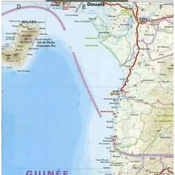 KAMERUN, GABUN 1:1,3 MIO. - Straßenkarte