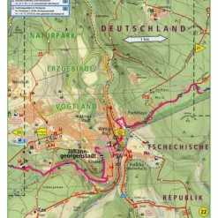 KAMMWEG ERZGEBIRGE - VOGTLAND 1 : 25 000 - Wanderkarte