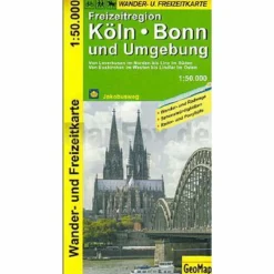 KÖLN, BONN UND UMGEBUNG - WANDER- UND FREIZEITKARTE 1:50 000 - Wanderkarte