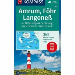 KOKA 705 AMRUM, FÖHR, LANGENEß - Wanderkarte