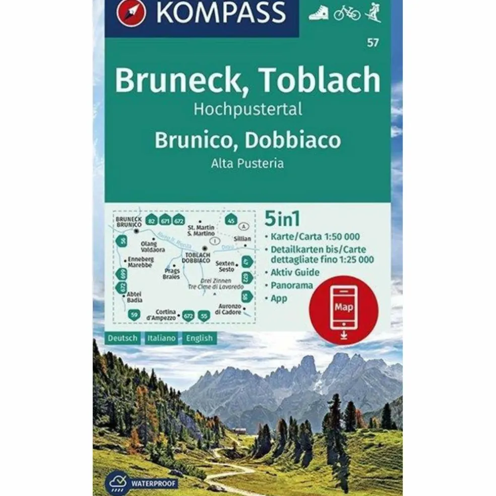 KOKA 57 BRUNECK, TOBLACH, HOCHPUSTERTAL - Wanderkarte