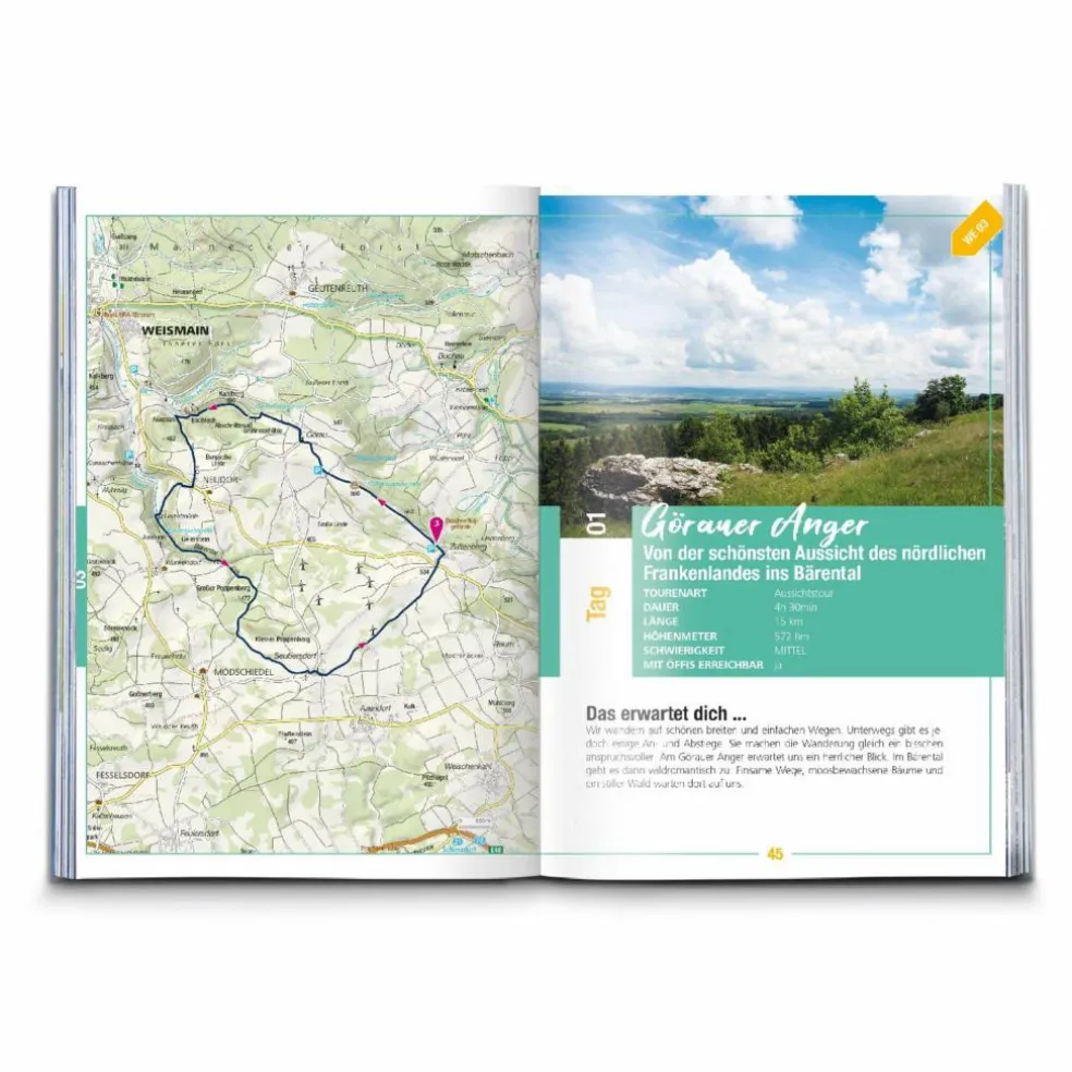 KOMPASS ENDLICH WOCHENENDE - FRÄNKISCHE SCHWEIZ - Wanderführer