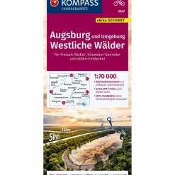 KOMPASS FAHRRADKARTE 3347 AUGSBURG UND UMGEBUNG