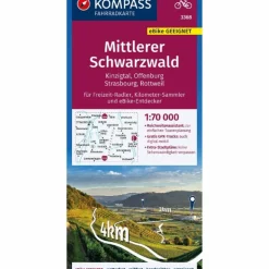 KOMPASS FAHRRADKARTE 3368 MITTLERER SCHWARZWALD, KINZIGTAL