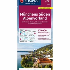 KOMPASS FAHRRADKARTE 3337 MÜNCHENS SÜDEN, ALPENVORLAND