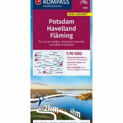 KOMPASS FAHRRADKARTE 3360 POTSDAM, HAVELLAND, FLÄMING