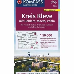 KOMPASS FAHRRADKARTE KREIS KLEVE MIT GELDERN, MOERS, VENLO 1 - Fahrradkarte