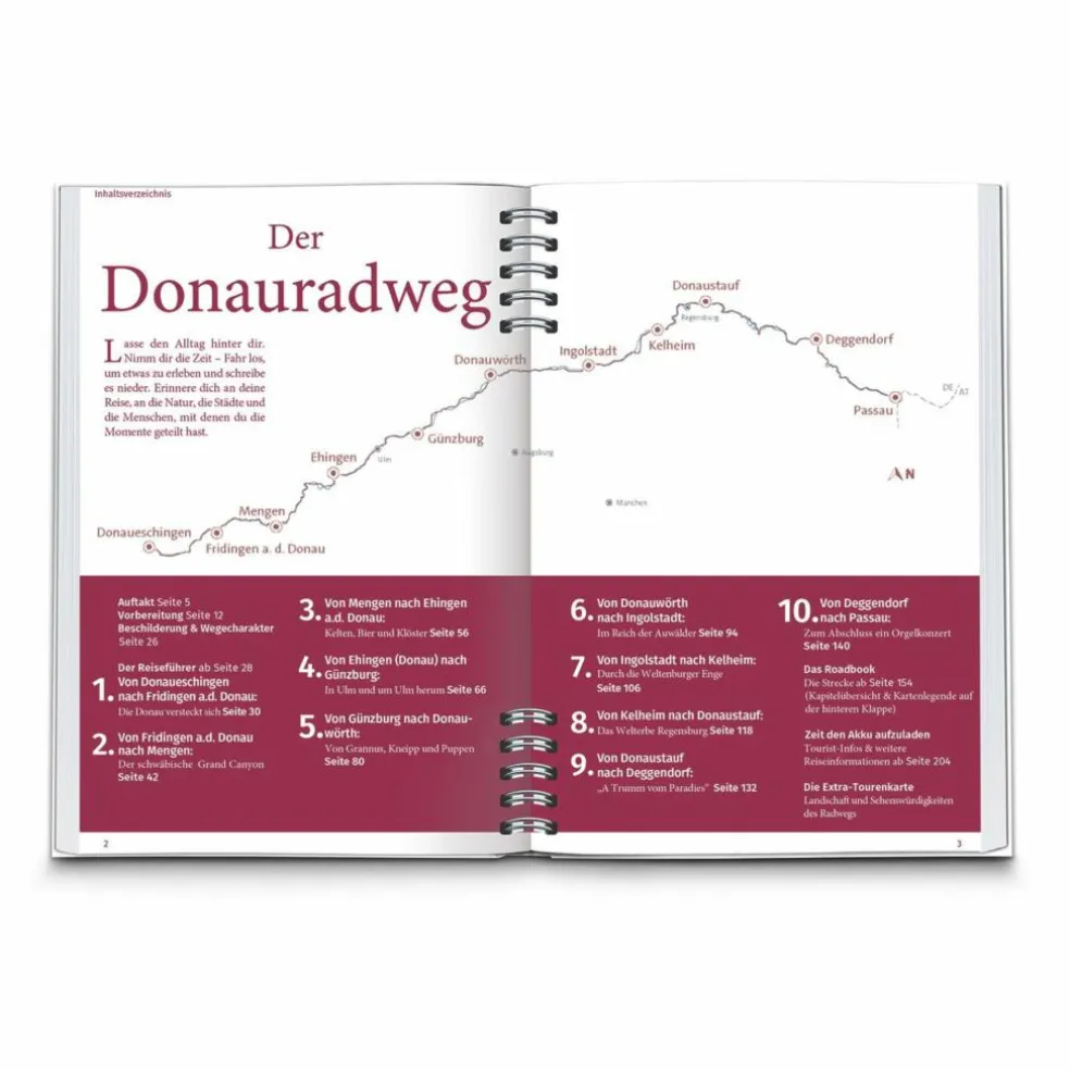 KOMPASS RADREISEFÜHRER DONAURADWEG DEUTSCHLAND - Radwanderführer