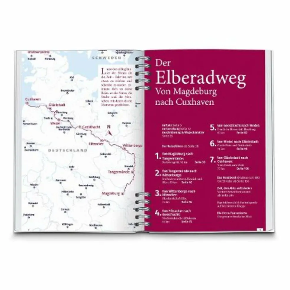 KOMPASS RADREISEFÜHRER ELBE-RADWEG, MAGDEBURG - CUXHAVEN