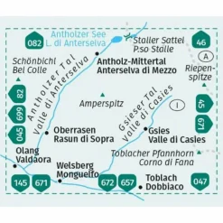 KOMPASS WANDERKARTE 057 ANTHOLZ, GSIES, ANTERSELVA